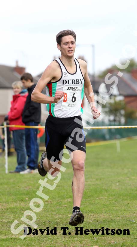 Richard Weir (Derby) exual fastest time in the Northern Cross Country Relay, Graves Park, Sheffield.